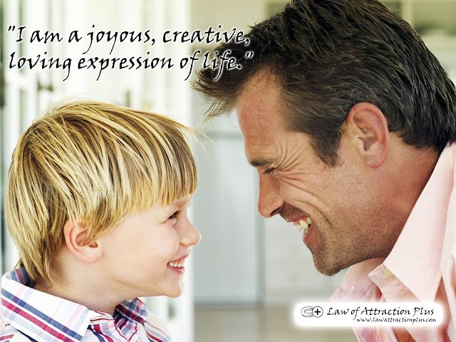 "I am a joyous, creative, loving expression of life." (Wallpaper + Decree) Free Law of Attraction Wallpaper with Decree