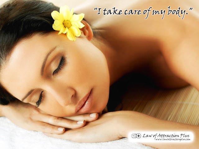 "I take care of my body." (Wallpaper + Decree) Free Law of Attraction Walllpaper with Decree and Positive Affirmation