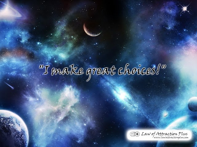 "I make great choices!" (Wallpaper + Decree) Free Law of Attraction Wallpaper with Decree and Positive Affirmation