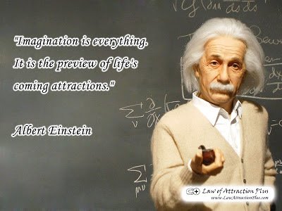Free Law of Attraction Wallpaper with Quote by Albert Einstein