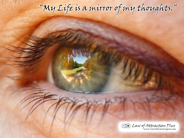 "My Life is a mirror of my thoughts." (Wallpaper + Decree) Free Law of Attraction Wallpaper with Decree and Positive Affirmation