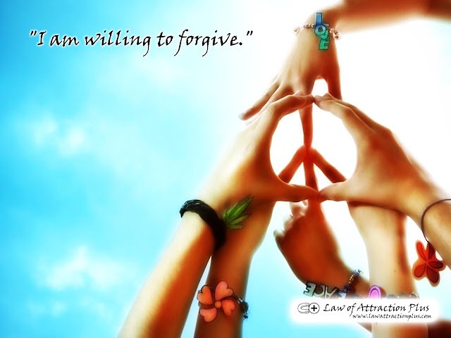 "I am willing to forgive." (Wallpaper + Decree) Free Law of Attraction Wallpaper with Decree and Positive Affirmation